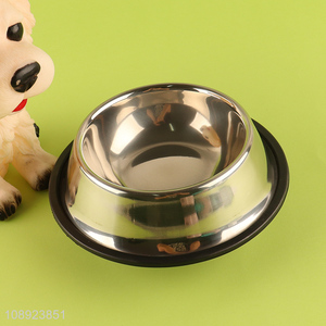 Good quality stainless steel non-slip pet bowl for sale