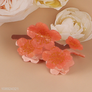 Good Quality Non-Slip Elegant Flower Hair Claw Clips Acrylic Hair Clips