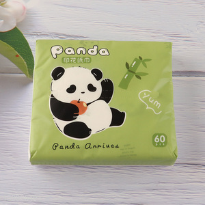 Hot items panda printed 60pcs facial tissue for sale