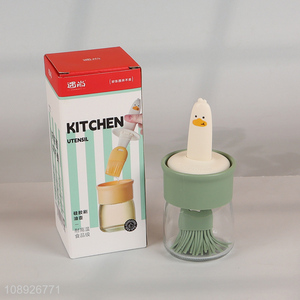 Wholesale oil dispenser bottle with silicone basting brush for cooking