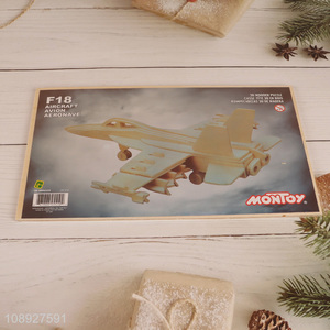 High Quality 3D Wooden Aircraft Puzzle Wooden Model Kit for Kids