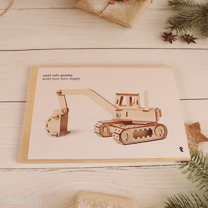 High Quality 3D Wooden Digger Puzzle Wooden Model Kit for Kids