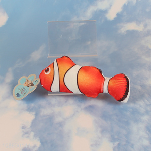 Hot Sale Artificial Fish Stuffed Clownfish <em>Cat</em> <em>Toy</em> for Indoor Cats