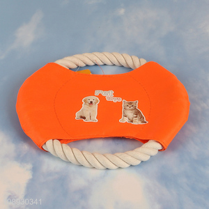 Custom Logo Outdoor Interactive Dog Puppy Chew Toy Flying Disc