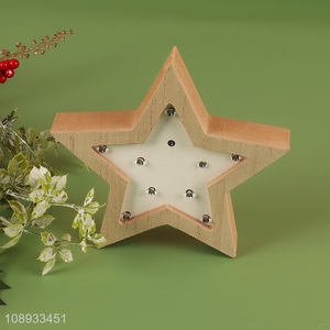 Good Quality 10 LED Wooden Star Lamp for Living Room Bedroom Decoration