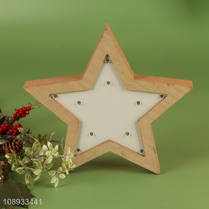 Wholesale 10 LED Wooden Star Lamp Wooden Decorative Lamp Birthday Gift