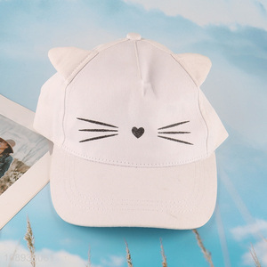 Factory price cat ear cute casual peaked cap for girls