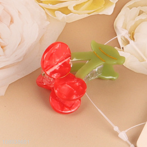 Factory Price Cherry Hair Claw Clips Cellulose Acetate Hair Clips