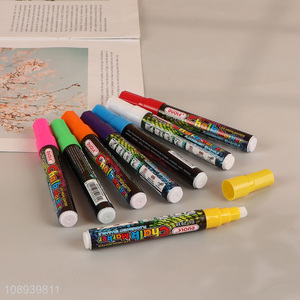 New Product 8 colors Fluorescent Erasable Chalk Markers for Drawing