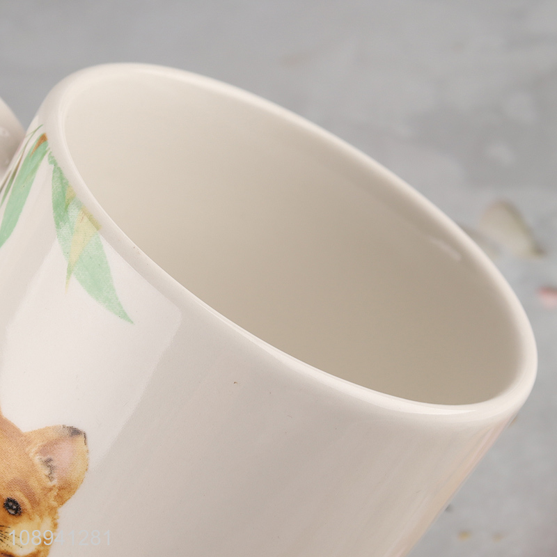 China wholesale animal printed ceramic water cup drinking cup