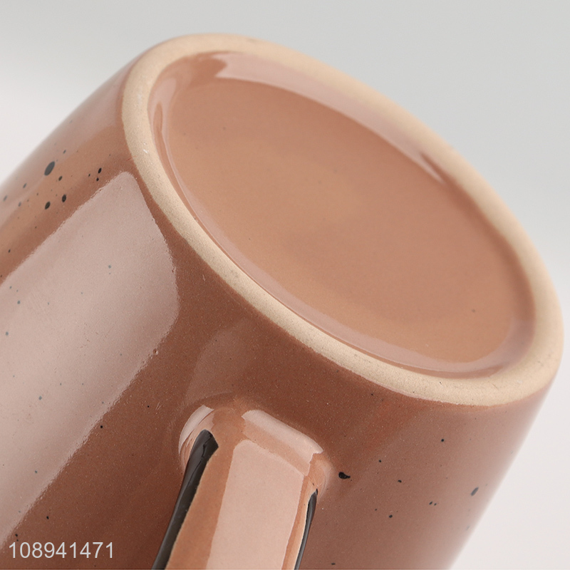 Factory supply ceramic water cup coffee cup with handle