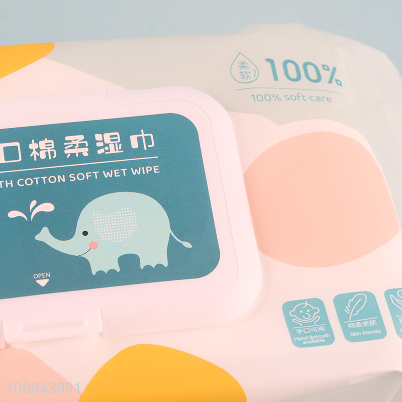 New Product 80PCS Baby Hand and Face Wipes Ultra-Soft Alcohol-Free Wipes