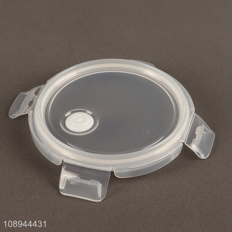 Low price round glass food storage container food crisper