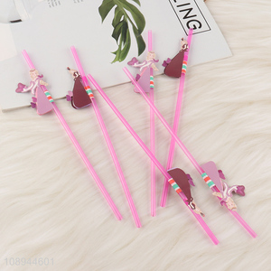 Factory Price 6PCS Princess Drinking Straws Decorative Party Straws