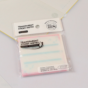 Hot selling waterproof school office transparent sticky note