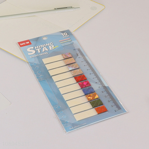 Hot selling 10colors school office stationery transparent sticky notes