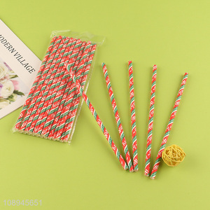 Hot Selling Christmas Paper Straws Disposable Paper Straws