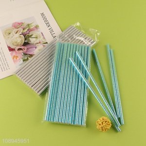 New Arrival Iridescent Drinking Straws Decorative Paper Straws