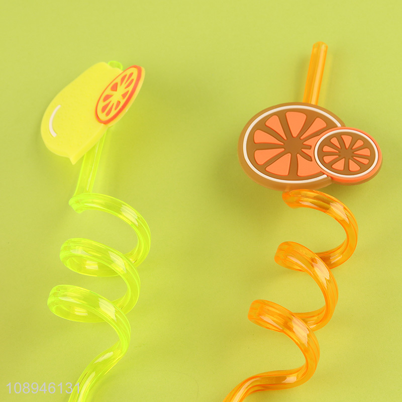 New Product Fruit Theme Drinking Straws Summer Plastic Straws