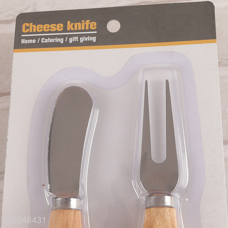 High Quality 2PCS Stainless Steel Cheese Knife and Cheese Fork Set