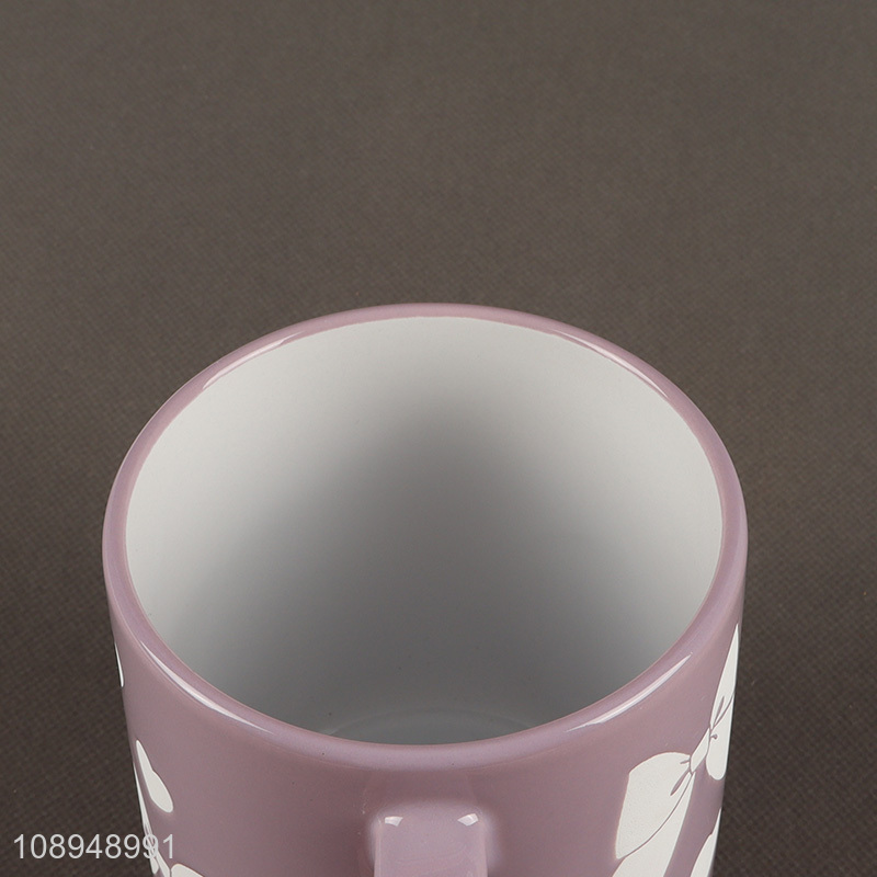 China supplier ceramic drinking cup water cup with handle