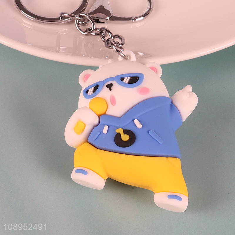 Top quality cartoon portable rock bear shape keychain