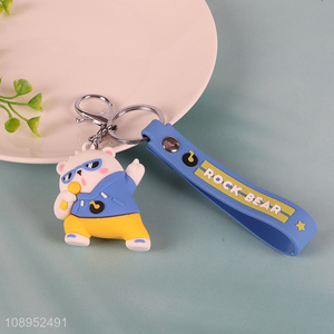 Top quality cartoon portable rock bear shape keychain