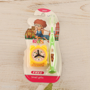 Online Wholesale Soft Bristles Kids Toothbrush with Toy Alarm Clock