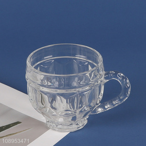 Low price unbreakable glass tea cup coffee cup with handle