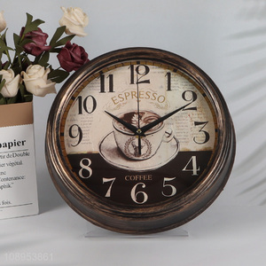 Good selling retro style round wall decor wall clock wholesale