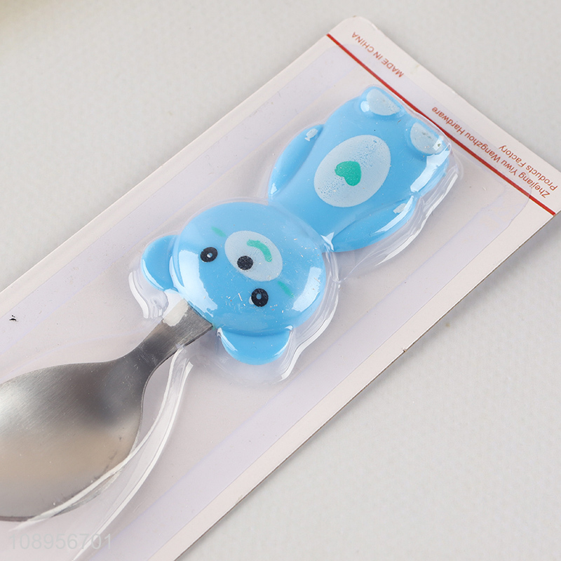 Best Selling Cartoon Kids Dinner Spoon Feeding Training Spoon