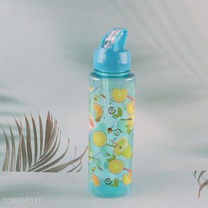 Hot Selling Portable Plastic Water Bottle with Flip <em>Straw</em> for Women