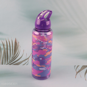 New Product Plastic Water Bottle with Flip <em>Straw</em> & Carry Handle