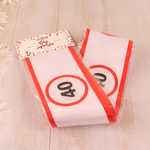 Factor Price 15PCS 40-Year-Old Speed Limiter Birthday Party Sashes