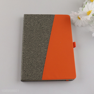 Good Quality A5 80 Sheets PU Leather Hardcover Ruled Notebook Journal