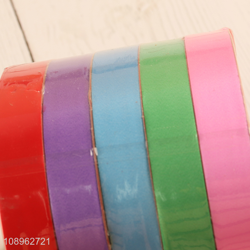 Online Wholesale 5 Rolls Colorful Ribbons for Craft, Gift Wrapping