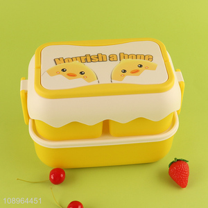 Wholesale 1800ML 2 Layers BPA Free Plastic Bento Box Cute Lunch Box