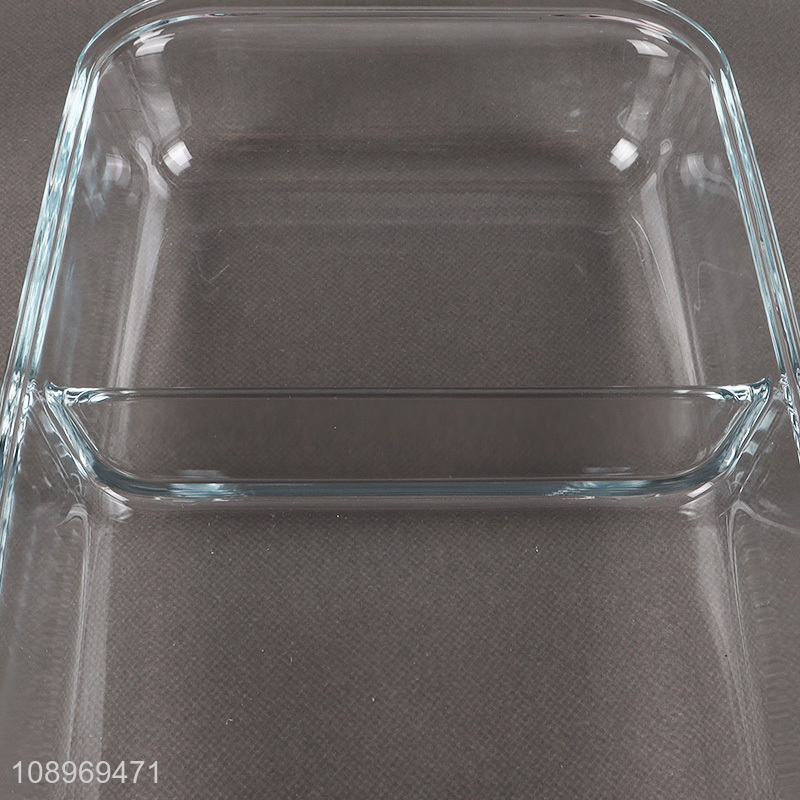 Factory price clear glass heat-resistant baking dish baking tray