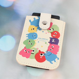 Hot Sale Cartoon PU Leather Credit Card Holder Pull-Out Card Organizer