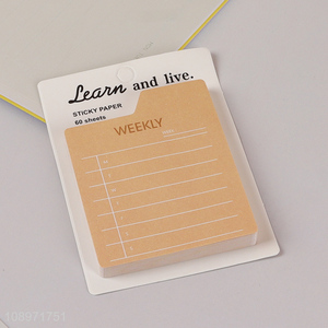 Hot selling 60sheets school office memo pad writing paper