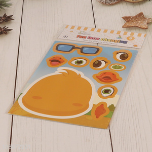 New product cartoon face changing sticker for kids