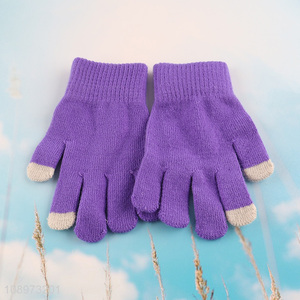 Wholesale Winter Touch Screen Gloves Elastic Texting Gloves for Girls