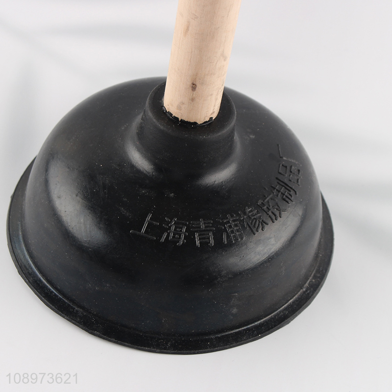 China Imports Heavy Duty Toilet Plunger with Long Wooden Handle