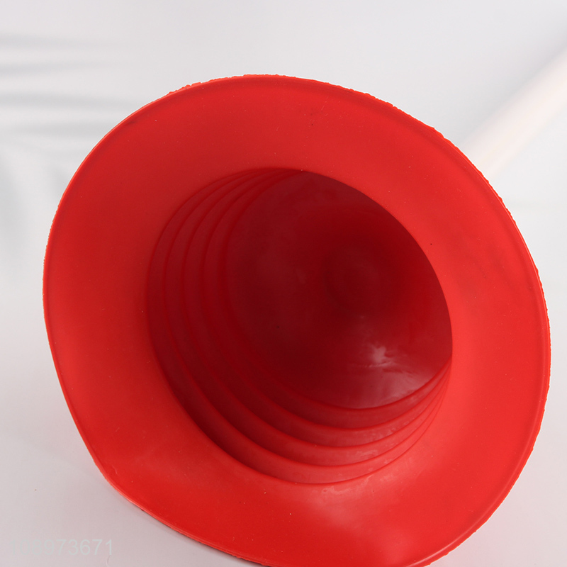 Good Quality Toilet Plunger with Plastic Handle for Bathroom