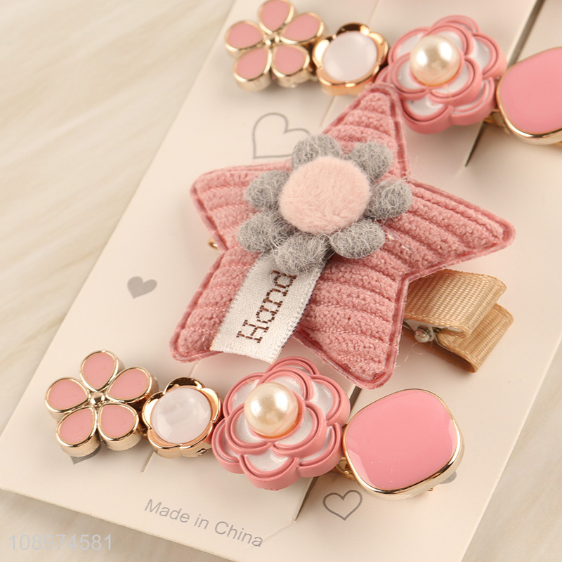 New Product 4PCS Cute Hair Clips Set Non-Slip Hairpins Set