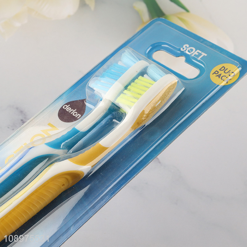 Good quality 2pcs professional adult oral care toothbrush for sale