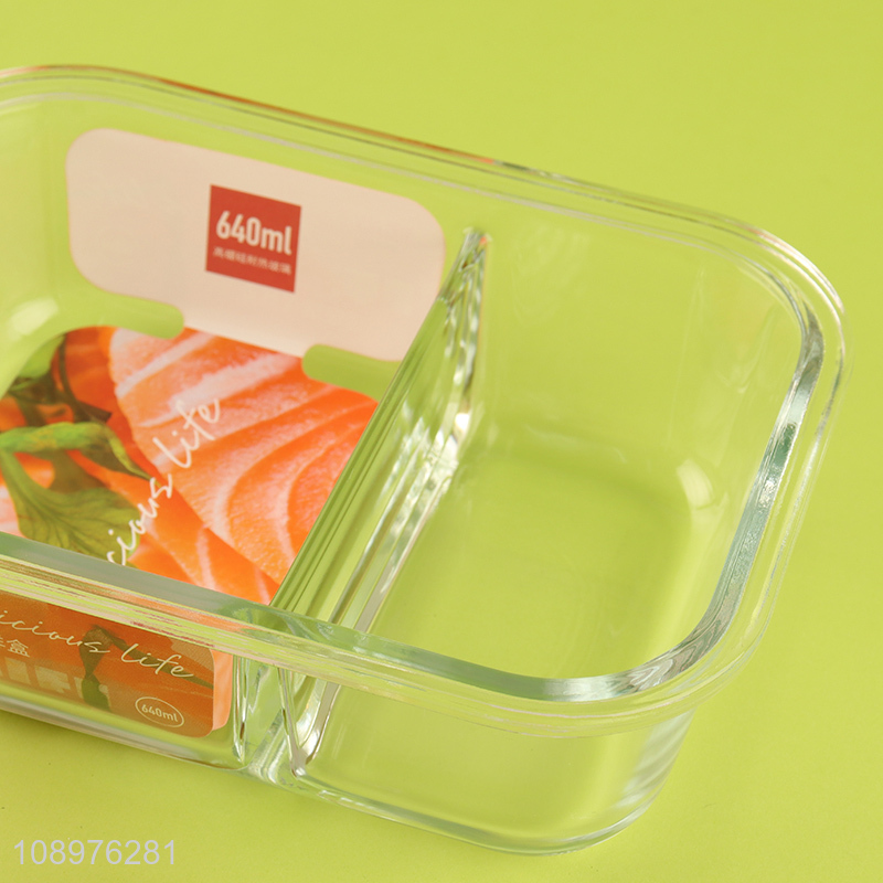 Top selling rectangle glass food container preservation box wholesale