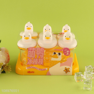 New arrival cartoon duck shape diy popsicle mold ice pop mold