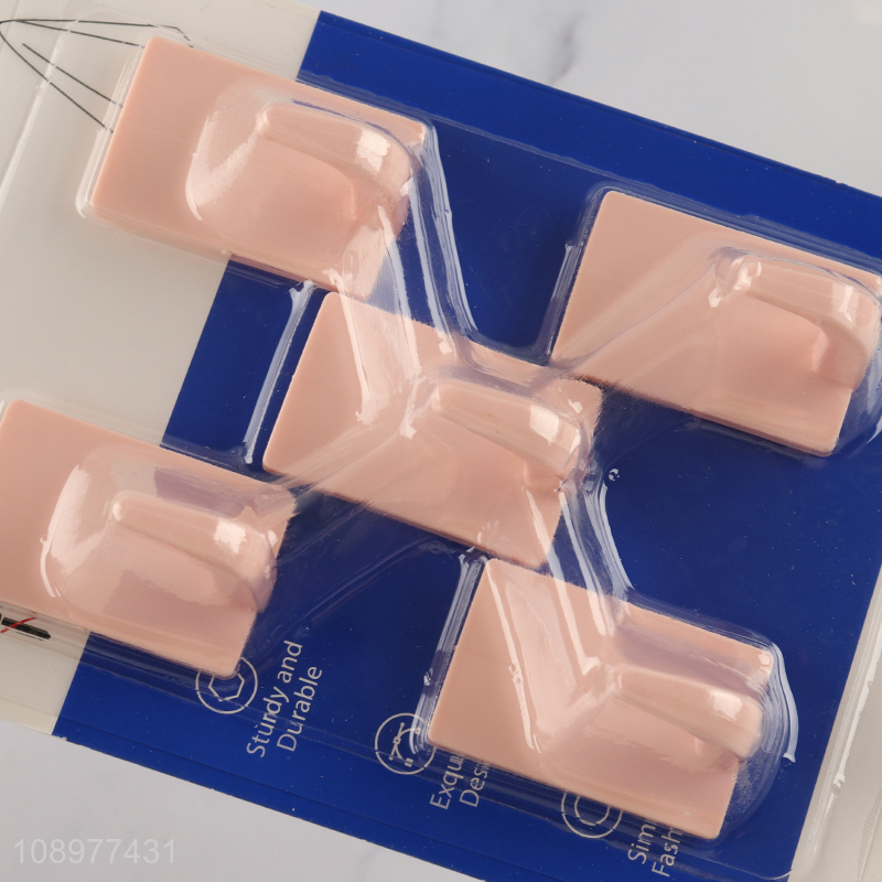 New product 5pcs plastic sticky hook adhesive hook set for sale