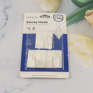 New arrival 3pcs heavy duty sticky hook adhesive hook set